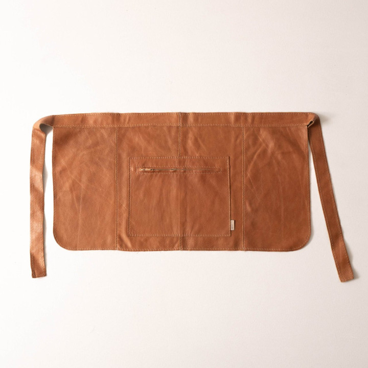 Leather Waiter Half-Apron - Caramel - 7