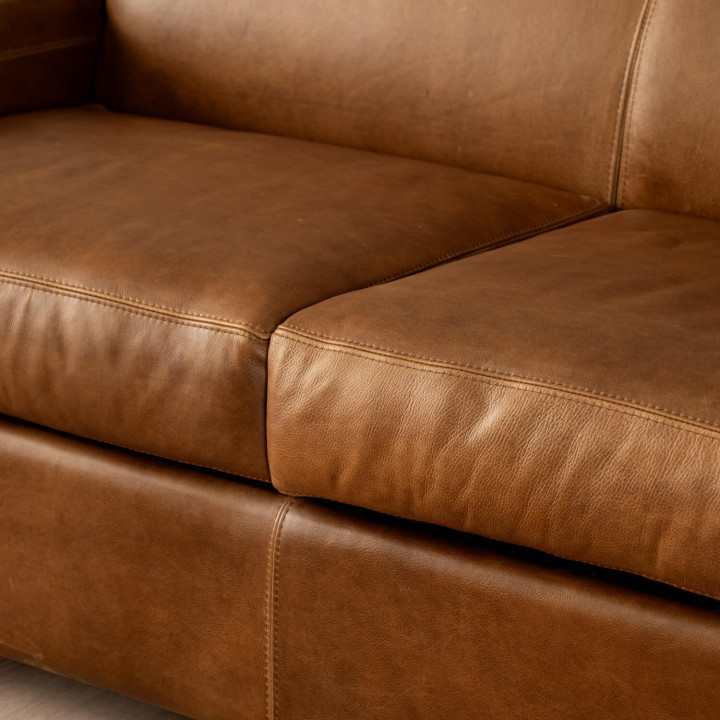 Karoo Leather Sleeper Couch - Butterscotch - 15