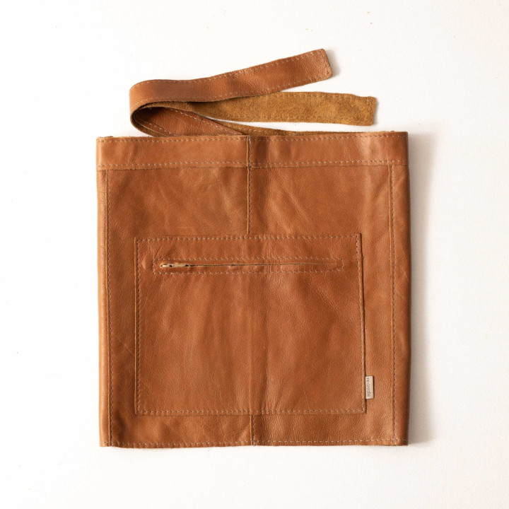 Leather Waiter Half-Apron - Ginger - 1