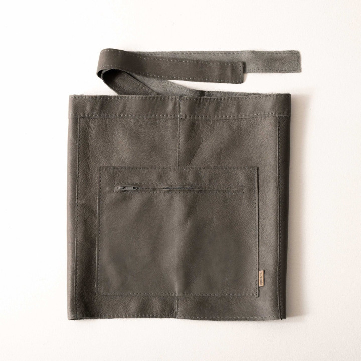 Leather Waiter Half-Apron - Pepper - 1