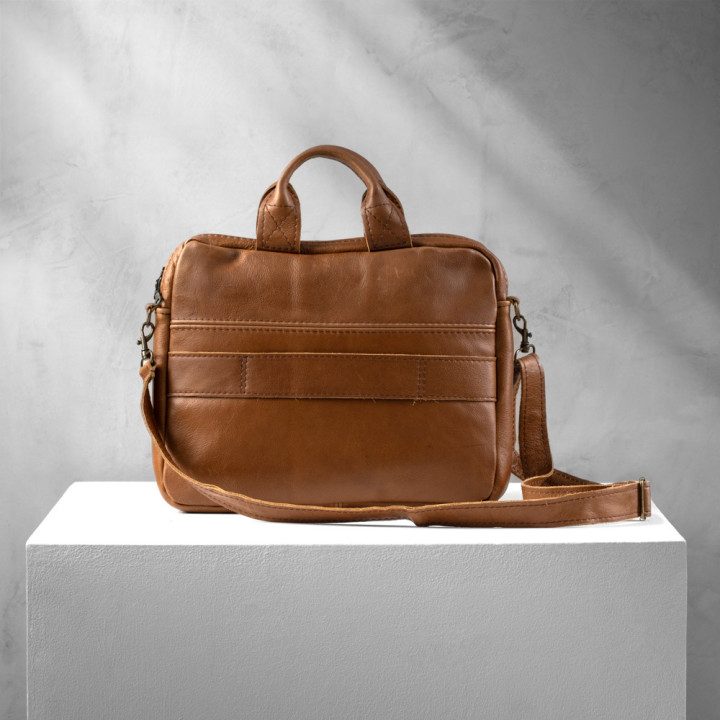 Cedar Leather Laptop Bag - Butterscotch - 1