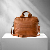 Cedar Leather Laptop Bag - Ginger - 1
