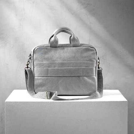 Cedar Leather Laptop Bag - Pepper