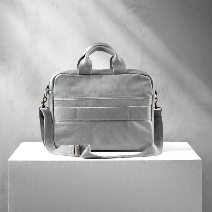 Cedar Leather Laptop Bag - Pepper - 1