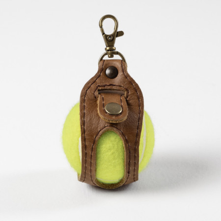 Leather Padel Ball Sling Holder - Butterscotch - 1