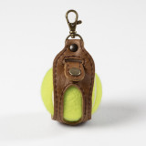 Leather Padel Ball Sling Holder - Butterscotch - 1