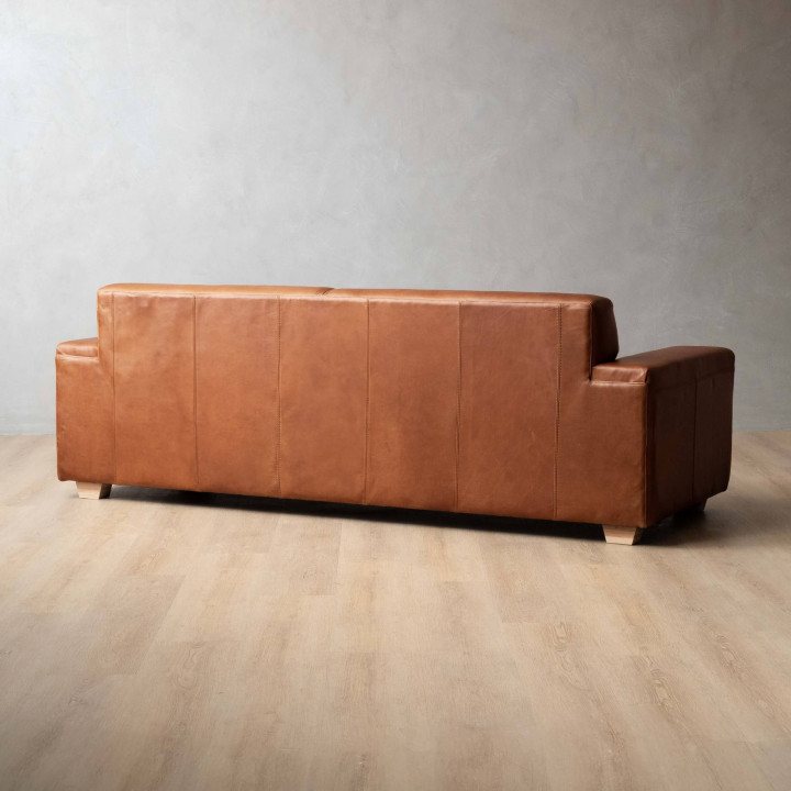Karoo 3-Seater Leather Couch - Butterscotch - 5