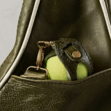Leather Padel Ball Sling Holder - Olive - 4