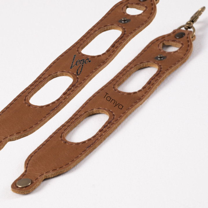 Leather Padel Ball Sling Holder - Olive - 6