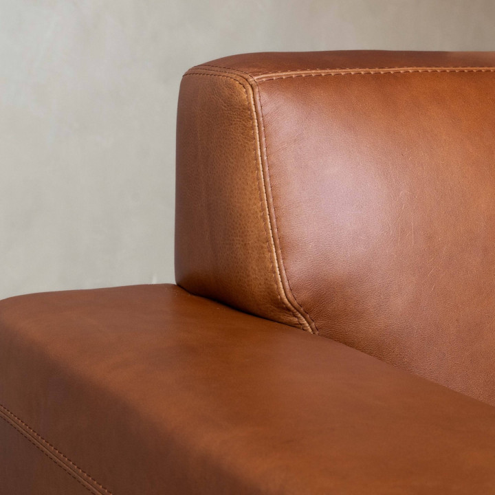Karoo 3-Seater Leather Couch - Butterscotch - 6