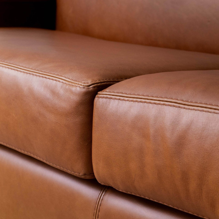 Karoo 3-Seater Leather Couch - Butterscotch - 7