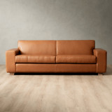 Karoo 3-Seater Leather Couch - Ginger - 1
