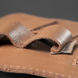 Leather Cable & Tech Organiser (Electronic Travel Pouch) - Caramel - 2