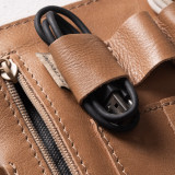 Leather Cable & Tech Organiser (Electronic Travel Pouch) - Caramel - 4