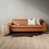 Karoo 3-Seater Leather Couch - Ginger - 2
