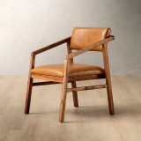 Jozi Leather Carver Chair - Blackwood - Ginger - 1