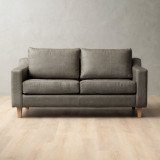 Douglas 2-Seater Leather Couch - Pepper - 1