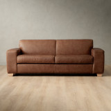 2.2m Karoo Leather Couch - Butterscotch - 1