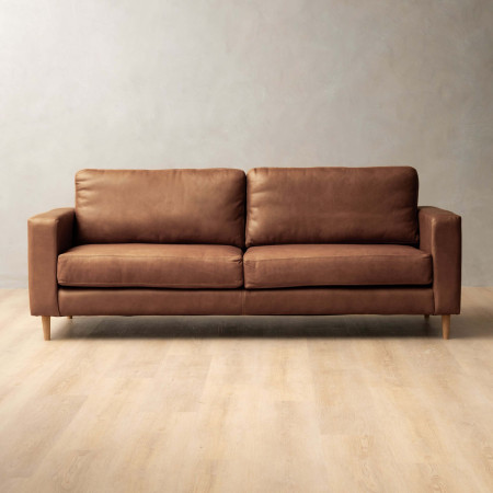 Parys 3-Seater Leather Couch - Butterscotch - 1