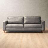 Parys 3-Seater Leather Couch - Pepper - 1