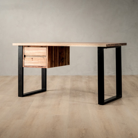 1.4m Sahara Study Desk With Drawers - Blackwood - 1