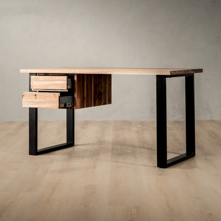 1.4m Sahara Study Desk With Drawers - Blackwood - 3