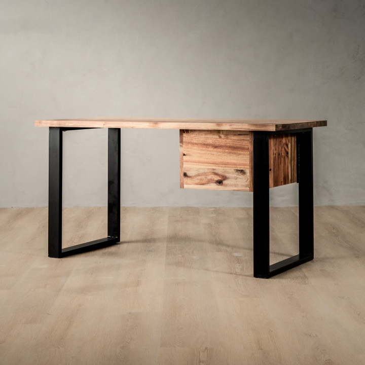 1.4m Sahara Study Desk With Drawers - Blackwood - 4