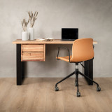1.4m Sahara Study Desk With Drawers - Blackwood - 5