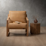 Clarens Leather Armchair - Oak - Desert - 2