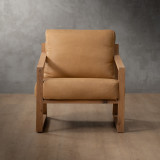 Clarens Leather Armchair - Oak - Desert - 5