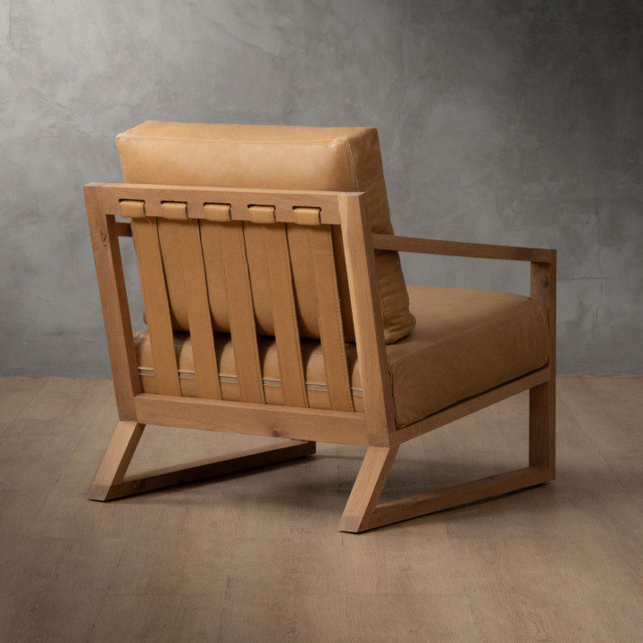 Clarens Leather Armchair - Oak - Desert - 7