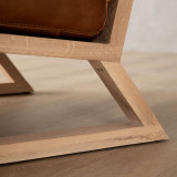Clarens Leather Armchair - Oak - Butterscotch - 8