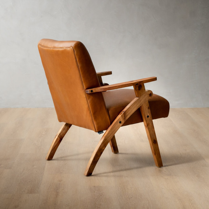 Gariep Leather Armchair - Blackwood - Butterscotch - 6