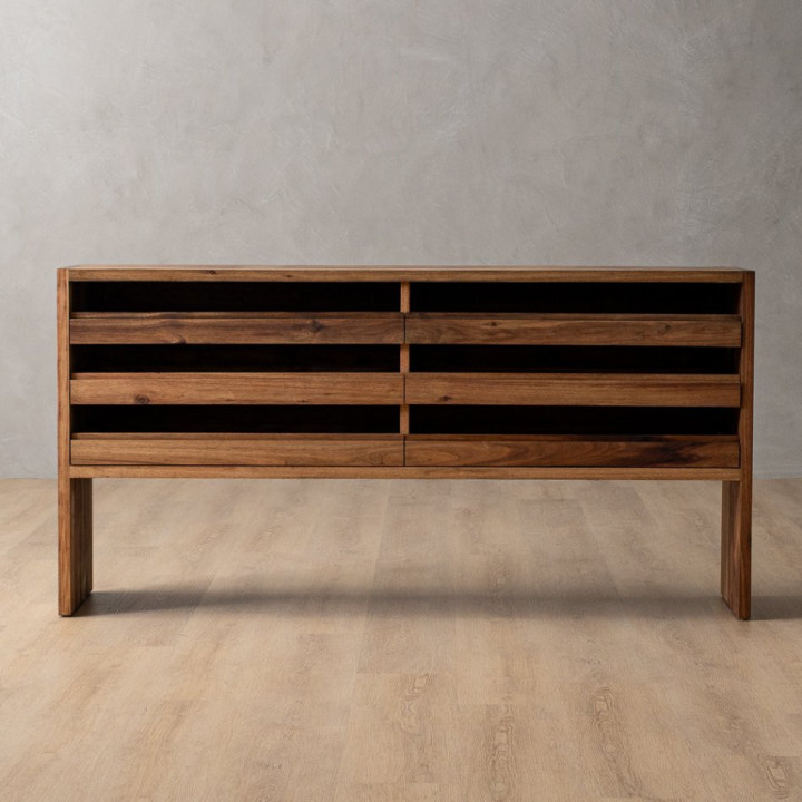 Large Linear Wine Rack - Blackwood - 1