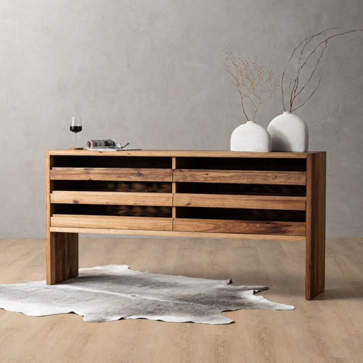 Large Linear Wine Rack - Blackwood - 2