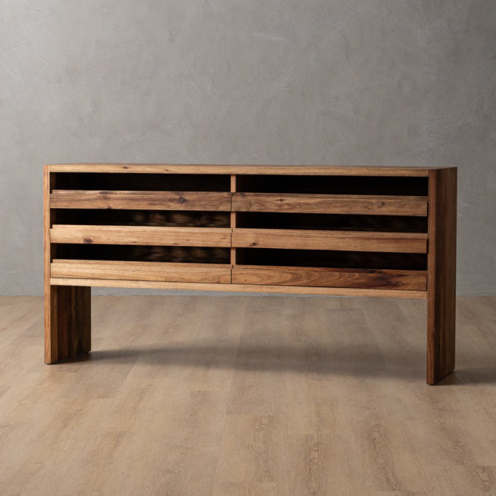 Large Linear Wine Rack - Blackwood - 3