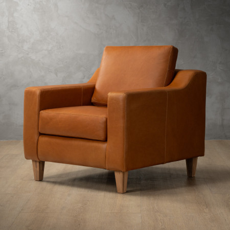 Douglas Leather Armchair - Ginger - 1