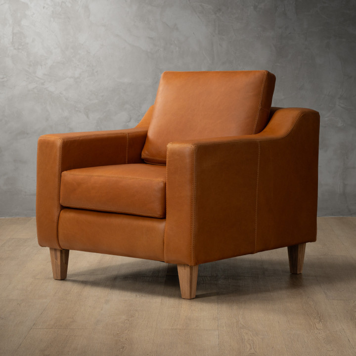 Douglas Leather Armchair - Ginger - 1