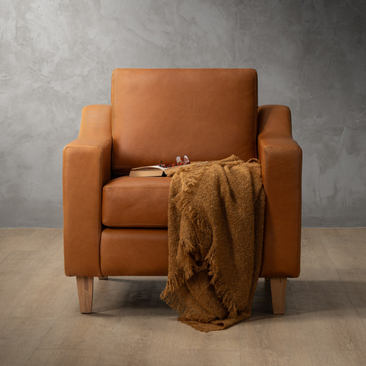 Douglas Leather Armchair - Ginger - 2