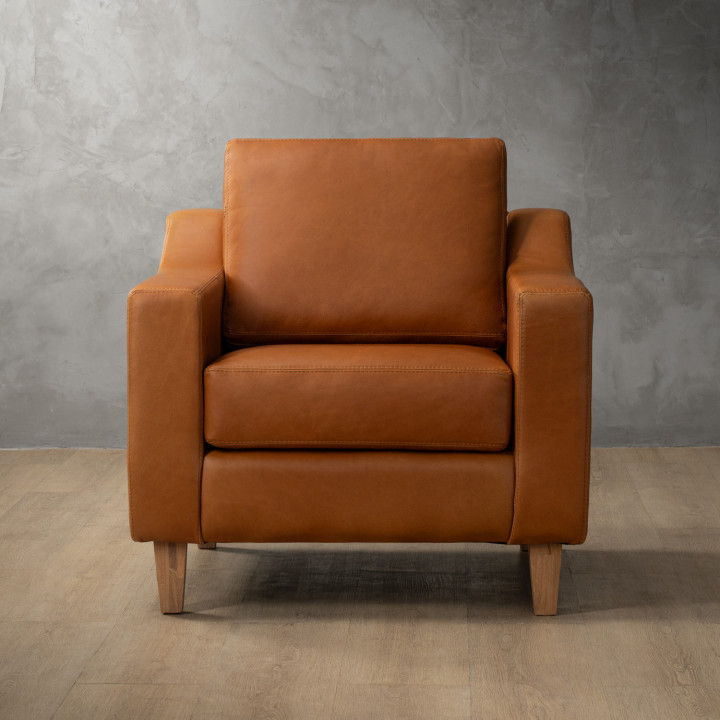 Douglas Leather Armchair - Ginger - 4