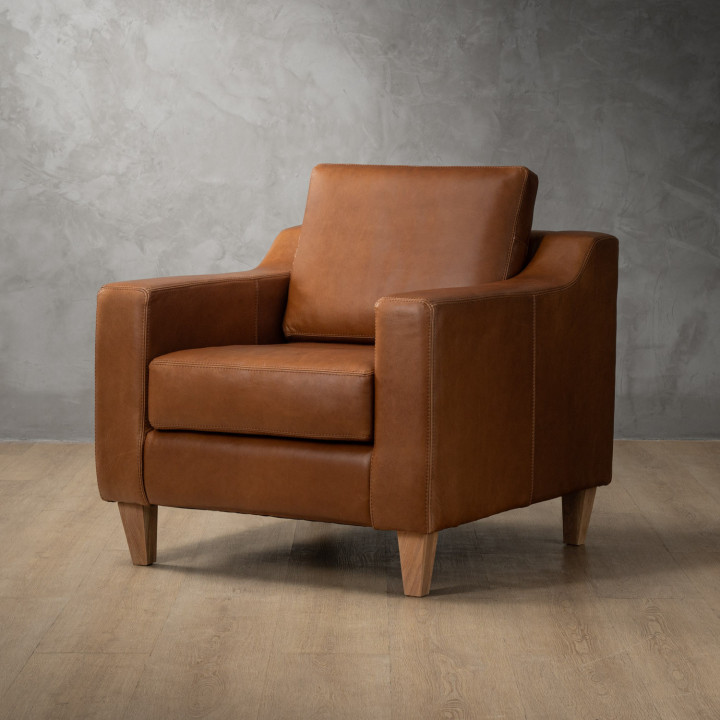 Douglas Leather Armchair - Butterscotch - 1