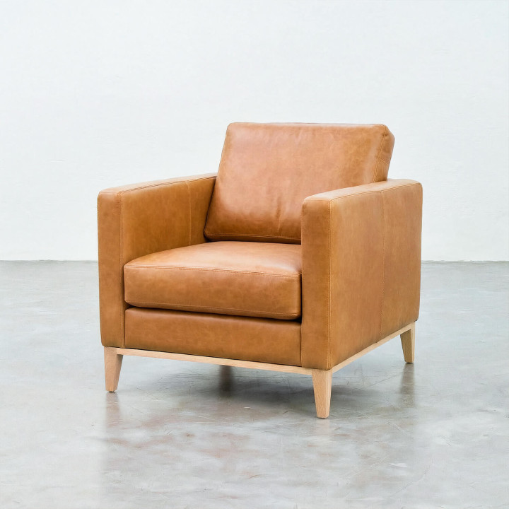 Cape Town Leather Armchair - Ginger - 1