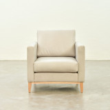 Cape Town Leather Armchair - Cream - 2