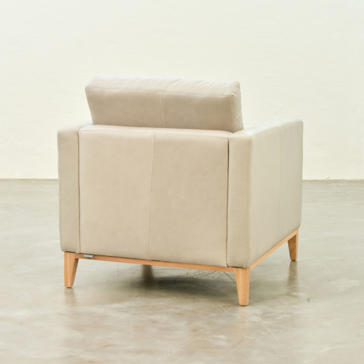 Cape Town Leather Armchair - Cream - 4