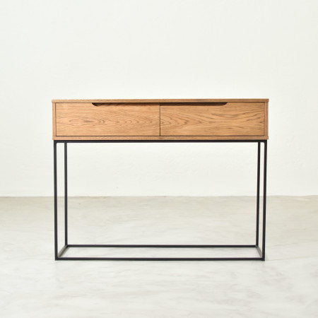 Tankwa Server Two Drawer - Old Brown Oak Veneer - 1