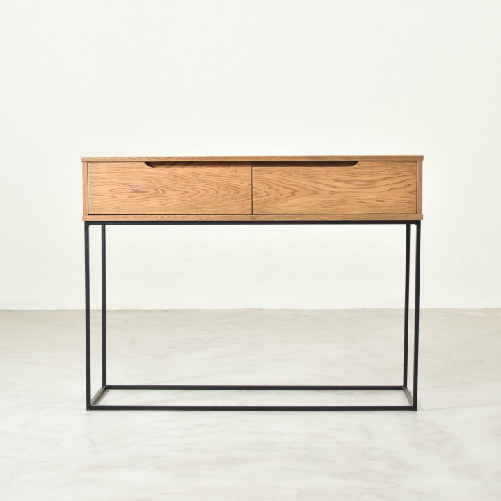 Tankwa Server Two Drawer - Old Brown Oak Veneer - 1
