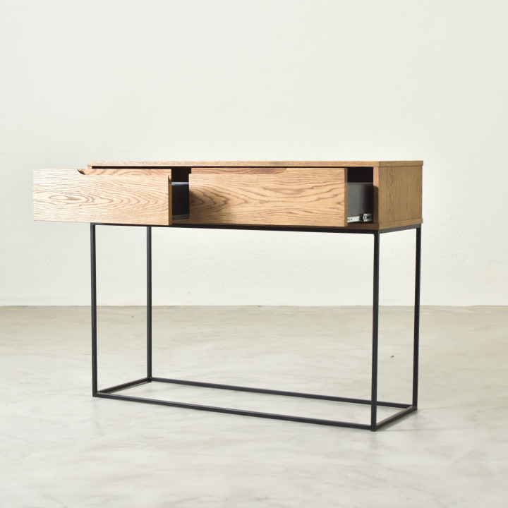 Tankwa Server Two Drawer - Old Brown Oak Veneer - 4