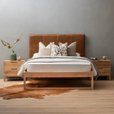 Swazi Bed Base - Double - Oak - 2