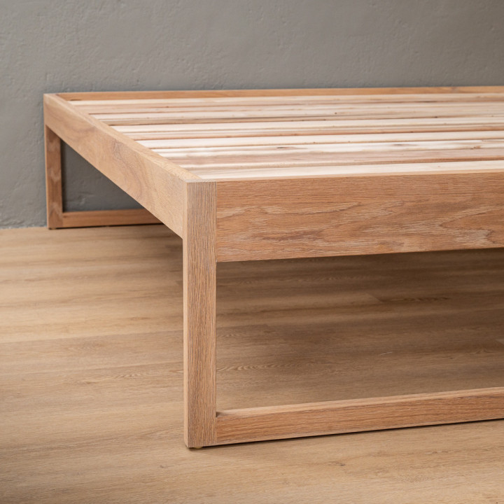 Swazi Bed Base - Double - Oak - 6