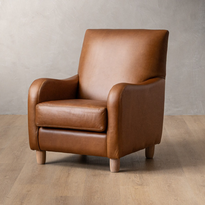 Midlands Leather Armchair - Butterscotch - 1